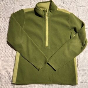 Eddie Bauer Green Quarter Zip Jacket Fleece